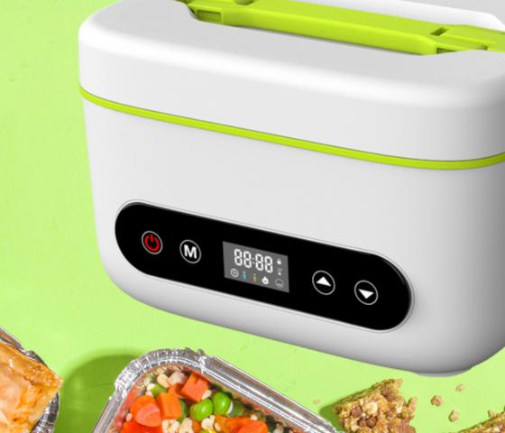 Cordless self-heating lunch box